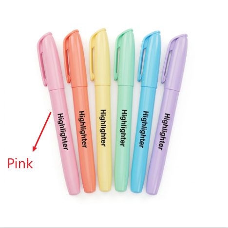 6-Color Macaron Highlighter Set